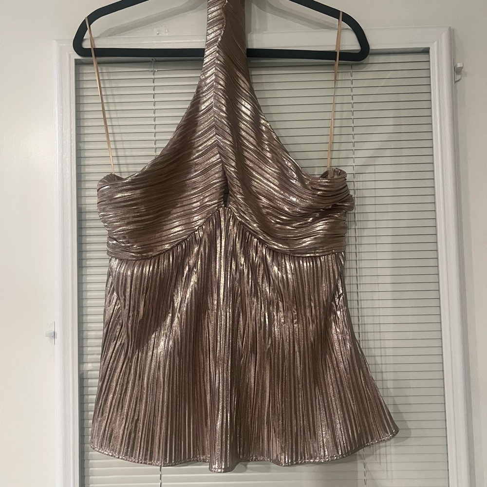 Anthropologie Monte Shimmer V-Neck Tank Top NEW Size Large